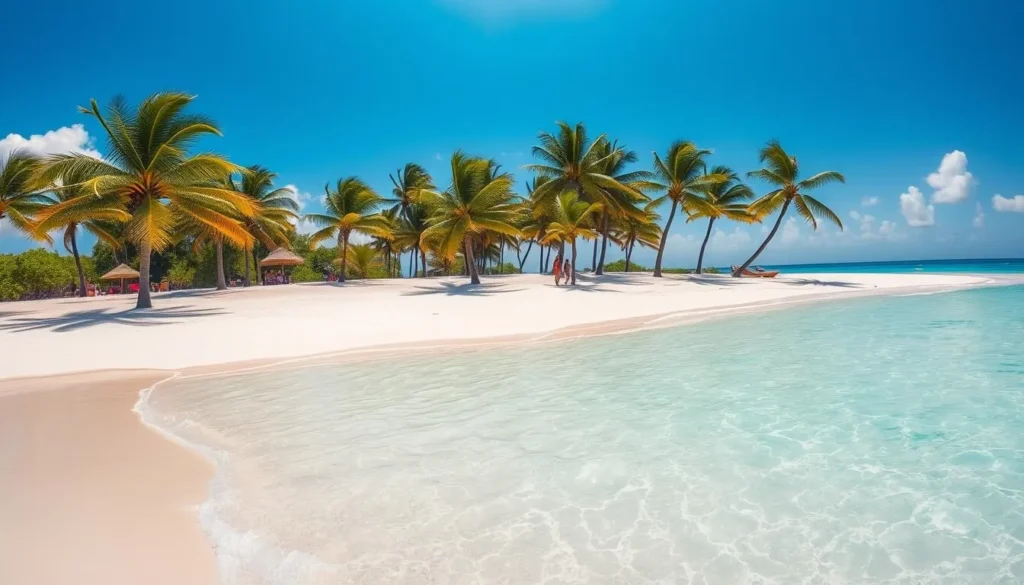A sun-drenched, pristine white sand beach in Aruba, with crystalline turquoise waters lapping gently at the shore. Swaying palm trees provide a lush, tropical backdrop, their fronds casting delicate patterns of light and shadow across the powdery sand. In the foreground, a few beachgoers enjoy the tranquil scene, their figures silhouetted against the vibrant, cloudless sky. The image is captured with a wide-angle lens, conveying a sense of expansive, serene beauty and inviting the viewer to imagine themselves immersed in this idyllic Caribbean paradise. A sun-drenched, pristine white sand beach in Aruba, with crystalline turquoise waters lapping gently at the shore. Swaying palm trees provide a lush, tropical backdrop, their fronds casting delicate patterns of light and shadow across the powdery sand. In the foreground, a few beachgoers enjoy the tranquil scene, their figures silhouetted against the vibrant, cloudless sky. The image is captured with a wide-angle lens, conveying a sense of expansive, serene beauty and inviting the viewer to imagine themselves immersed in this idyllic Caribbean paradise.