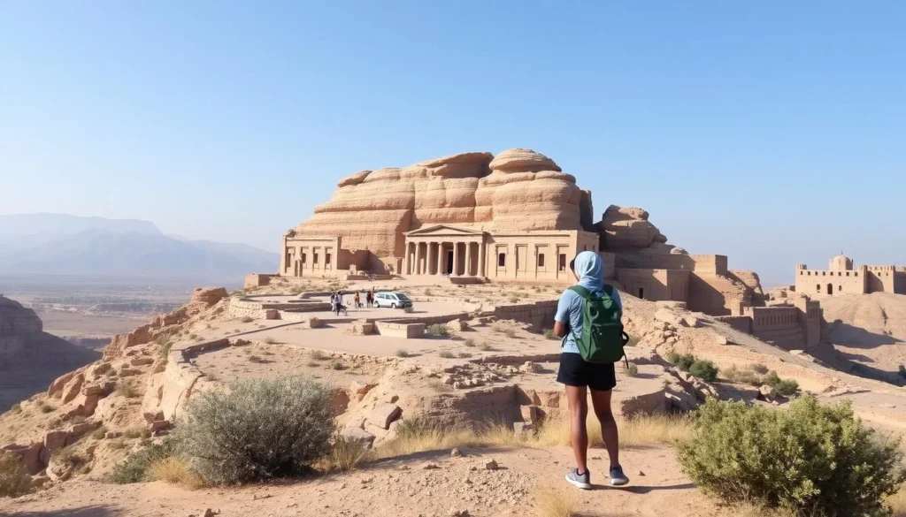 Al-Khubtha Trail hike with a view of the Treasury