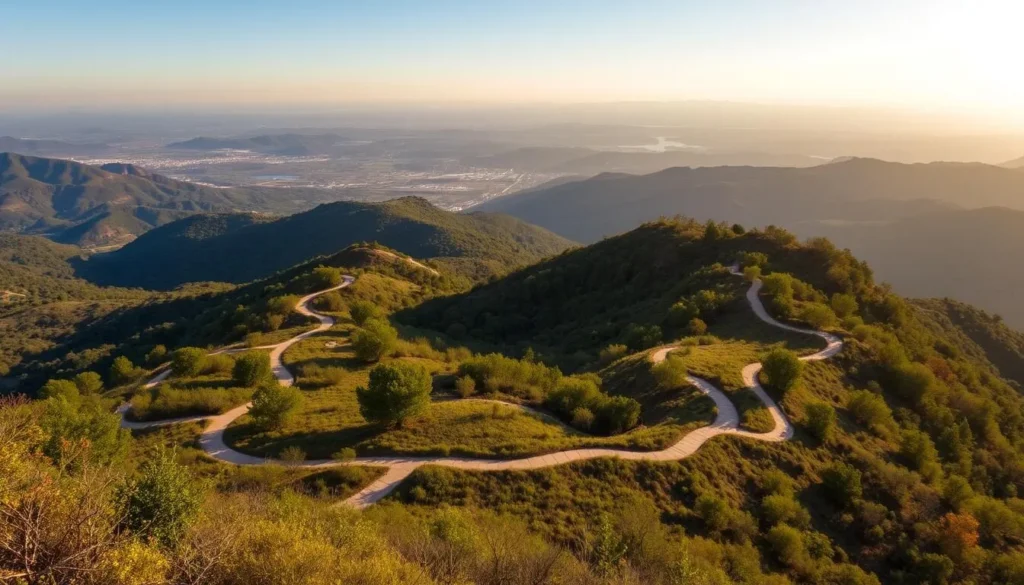 An image of Alum Rock Park with hiking trails and scenic views