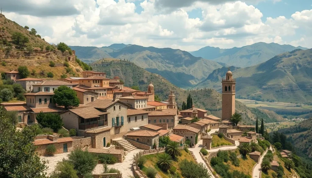 An image of Baisha Village with its famous frescoes