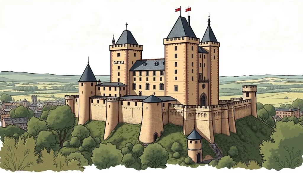 An image of Château Comtal, the 12th-century castle within the medieval fortress of Carcassonne.