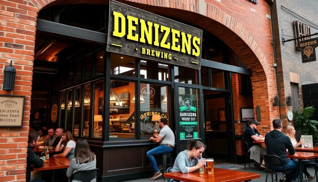 An image of Denizens Brewing Co's exterior or taproom.