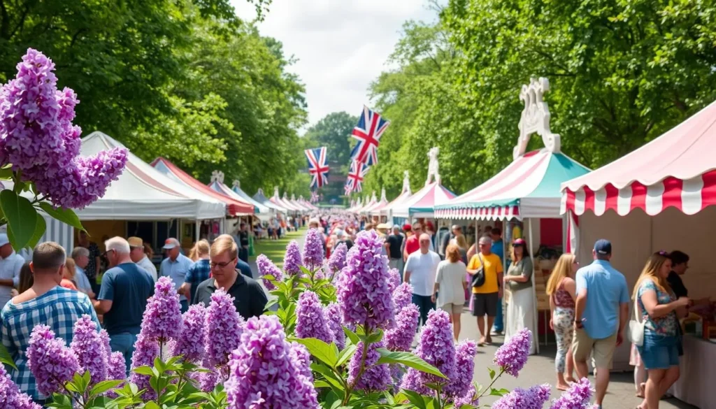 An image of Highland Park during the lilac festival