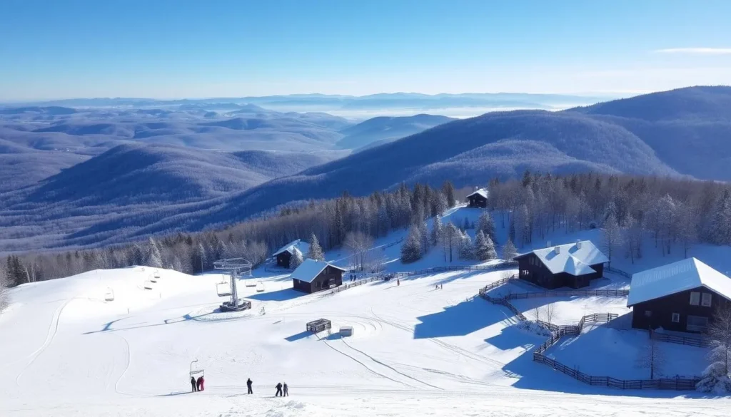 An image of Hunter Mountain ski resort during winter