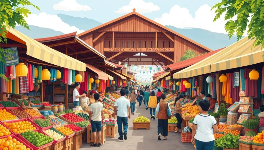 An image of Keren's colorful market scene