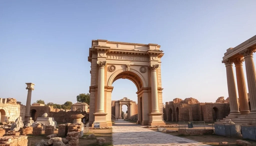 An image of Leptis Magna's Arch of Septimius Severus