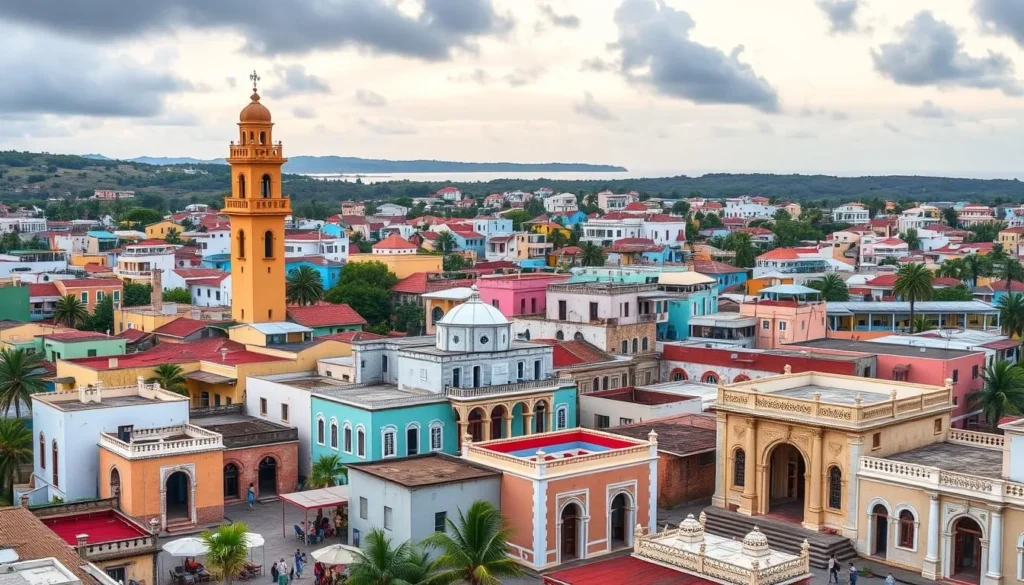 An image of Moroni, the capital city of Comoros, showcasing its Arabian charm and architecture.