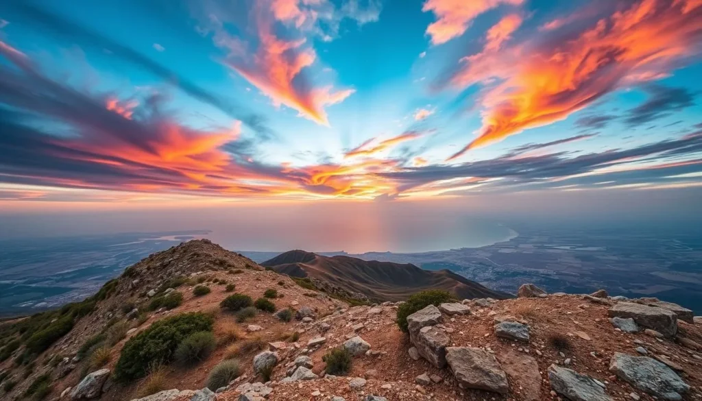 An image of Mount Nebo with a view of the Dead Sea