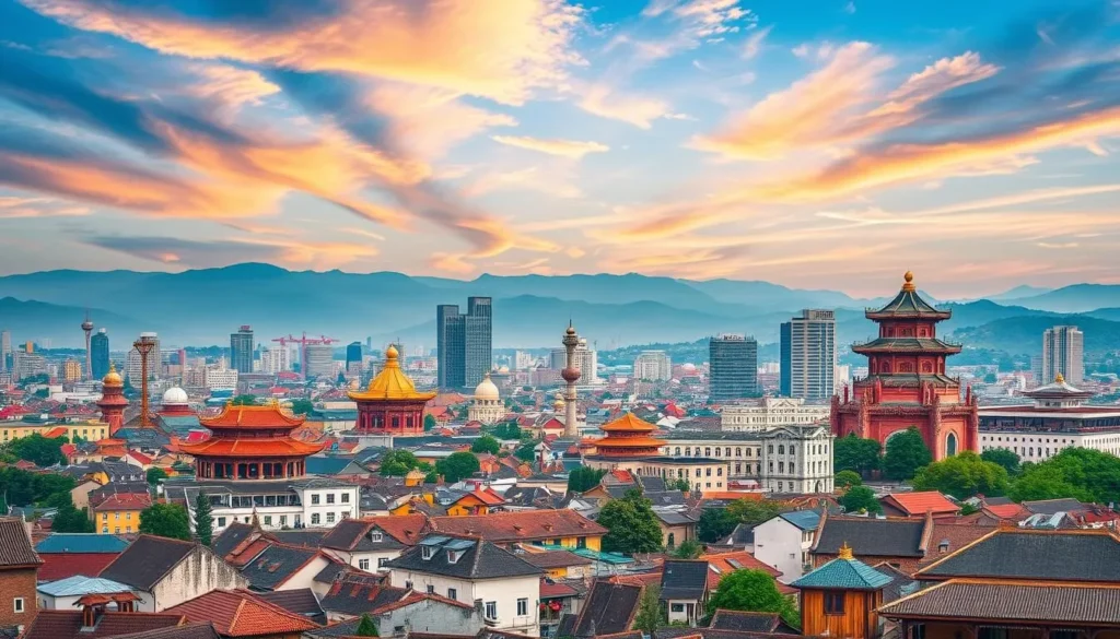 An image of Qingzhou's cityscape