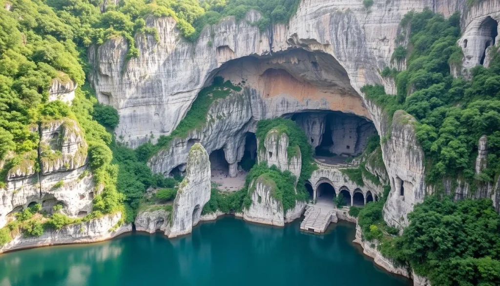 An image of Sanyou Cave, a scenic natural attraction in Yichang, China.