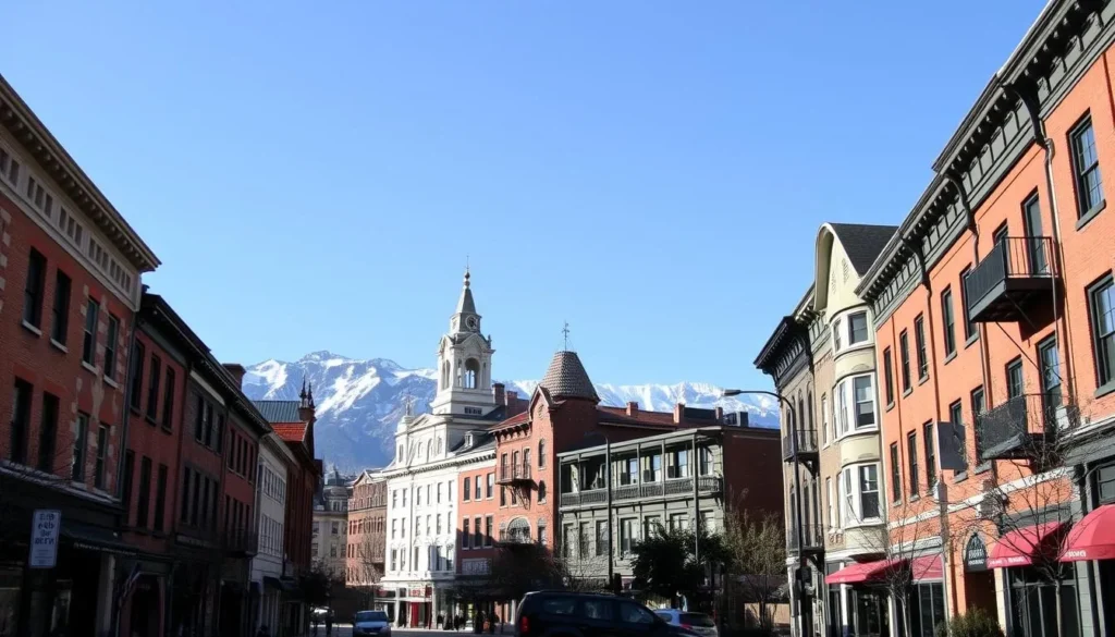 An image of Sugar House in Salt Lake City, highlighting its blend of historic architecture and modern developments.