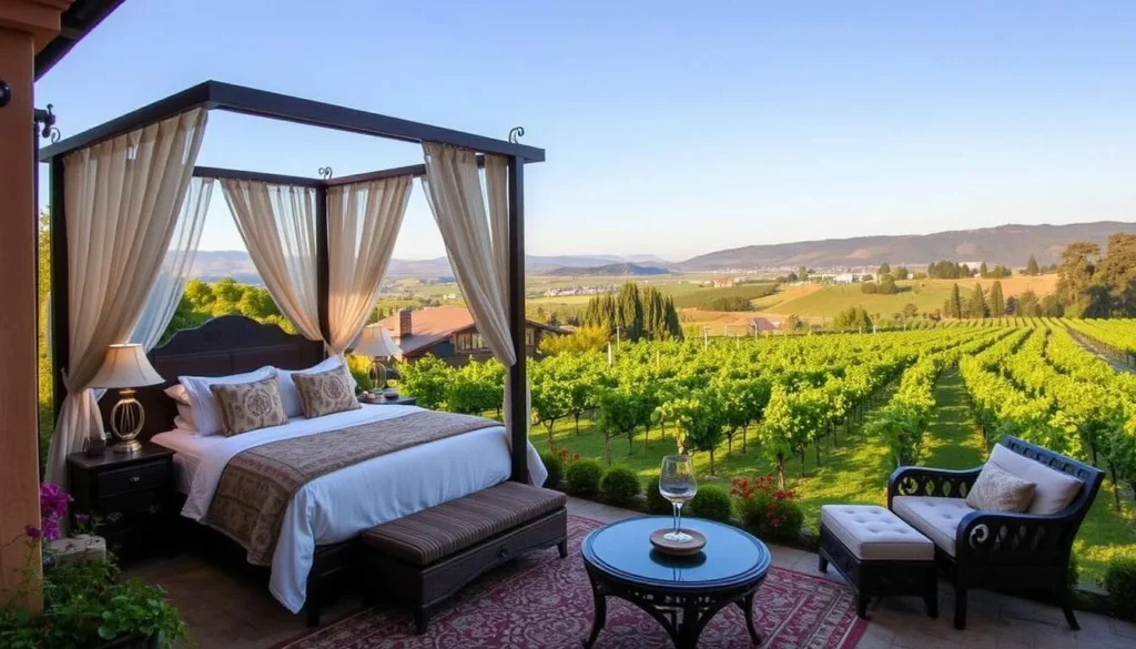 An image of The Poetry Inn in Napa Valley, showcasing its luxurious rooms and vineyards.