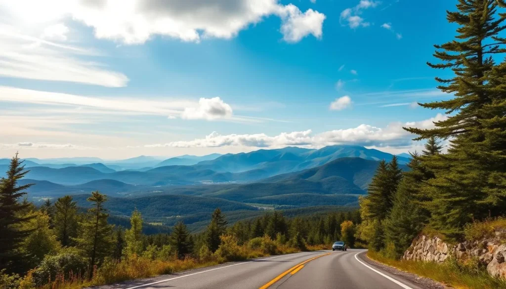 An image of Whiteface Mountain with a scenic drive and panoramic views.