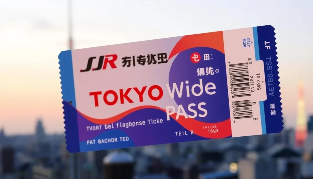 An image of a JR Tokyo Wide Pass ticket