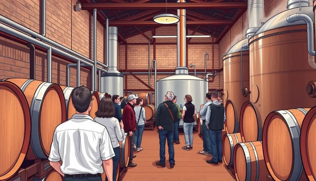 An image of a bourbon distillery tour