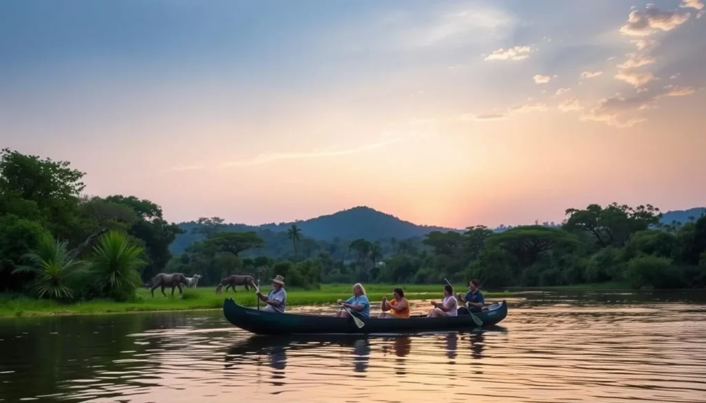 An image of a canoe safari in Mana Pools National Park