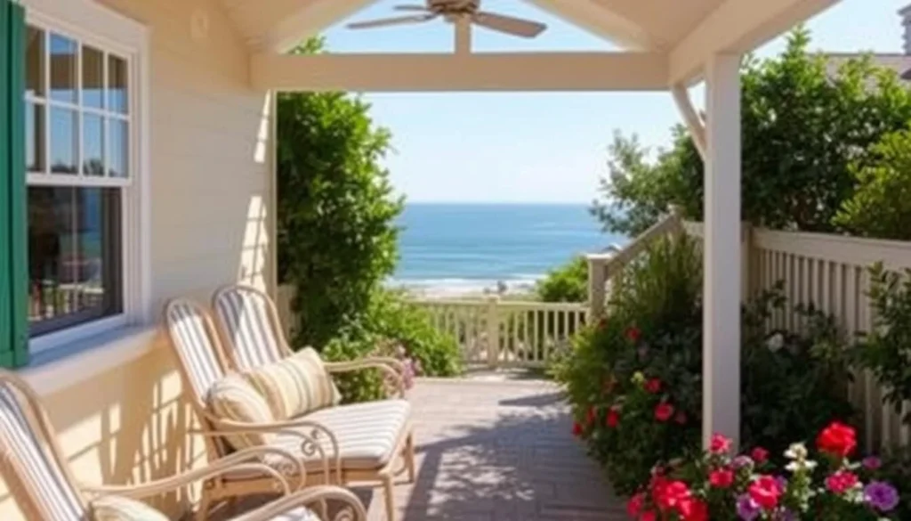 An image of a cozy Sea Island cottage with a private patio and ocean views.