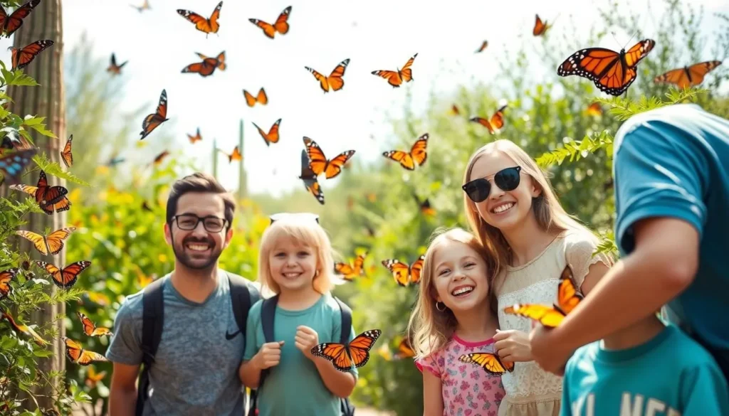 An image of a family enjoying a day out at Butterfly Wonderland in Scottsdale.