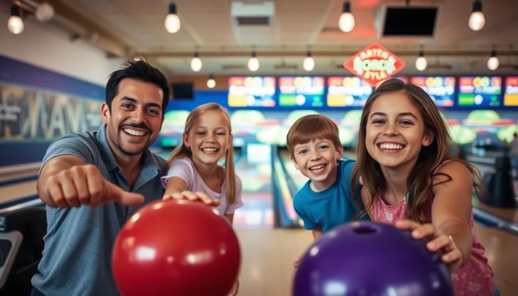 An image of a family enjoying bowling at Heritage Hills Entertainment Center