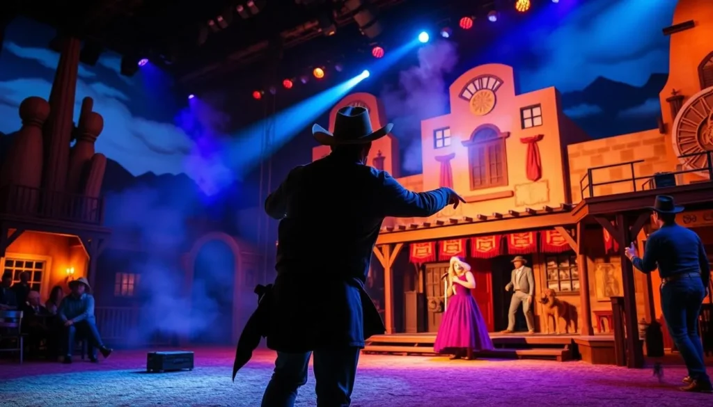 An image of a live-action performance at Old Tucson Studios