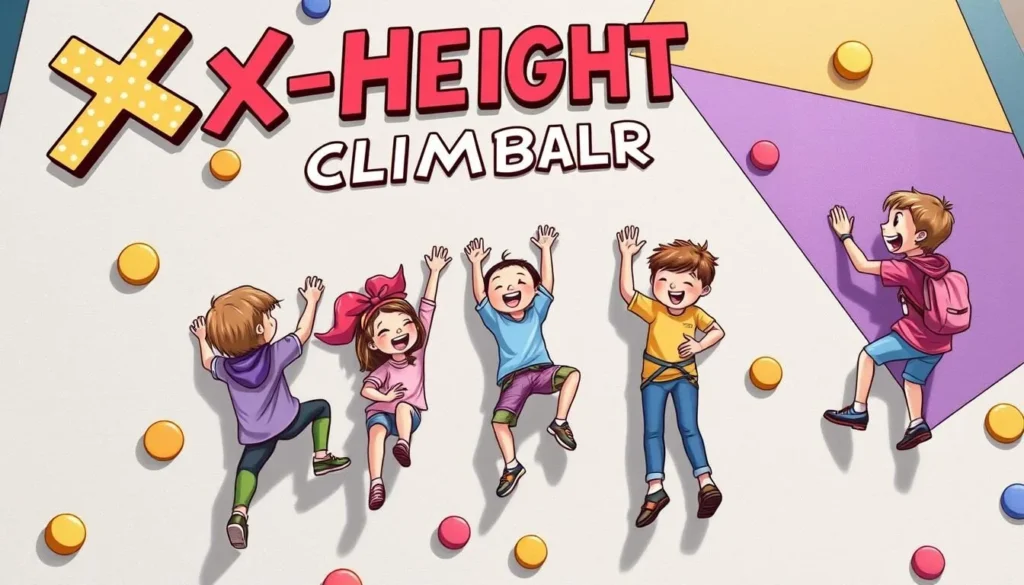 An image of children climbing at the X-Height Climbing Wall in Lancaster