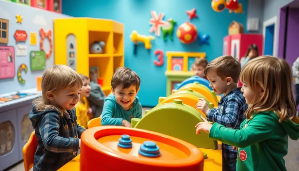 An image of children engaging with interactive exhibits at the London Children's Museum.
