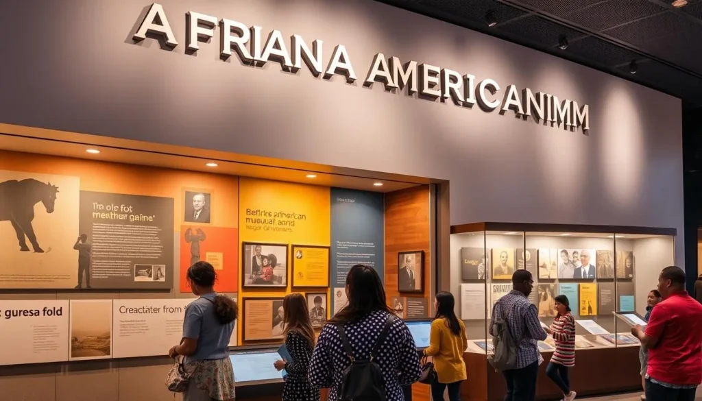 An image of the African American Museum of Iowa in Cedar Rapids, showcasing one of its exhibits.