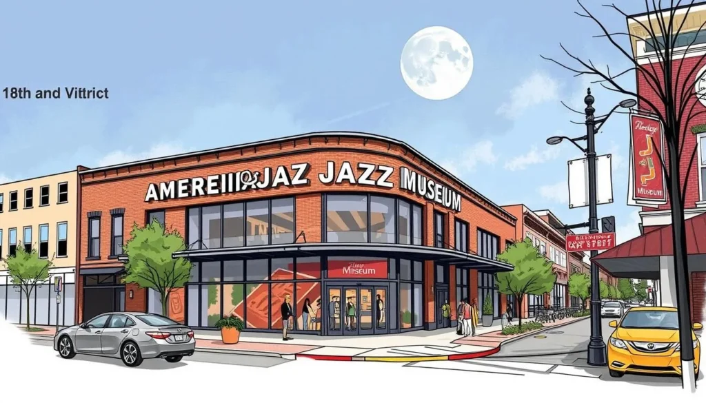 An image of the American Jazz Museum in the 18th and Vine District