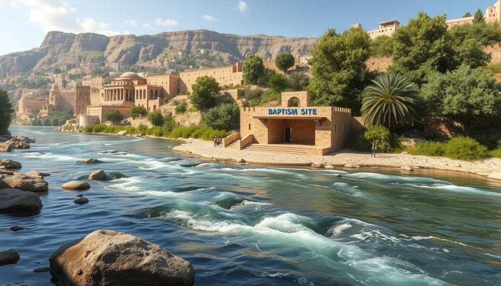An image of the Baptism Site on the Jordan River