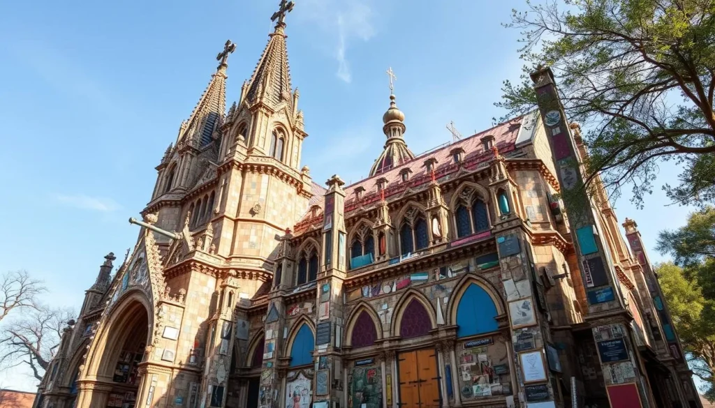 An image of the Cathedral of Junk, a quirky attraction in Austin