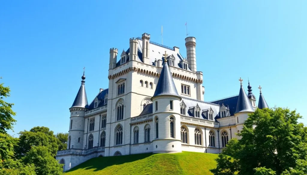 An image of the Château de Vincennes with its 52-meter tall keep and Sainte-Chapelle.