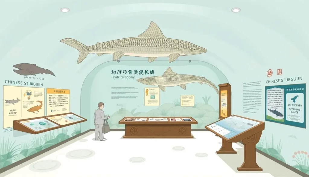 An image of the Chinese Sturgeon Museum, showcasing the conservation efforts for the endangered Chinese sturgeon.