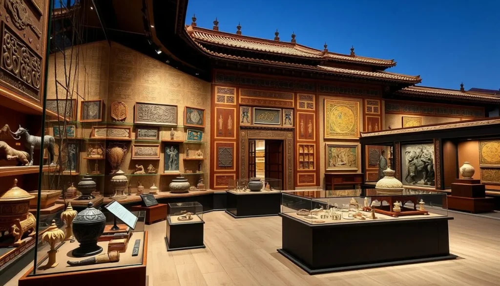 An image of the Dunhuang Museum, showcasing its collection of Silk Road artifacts.