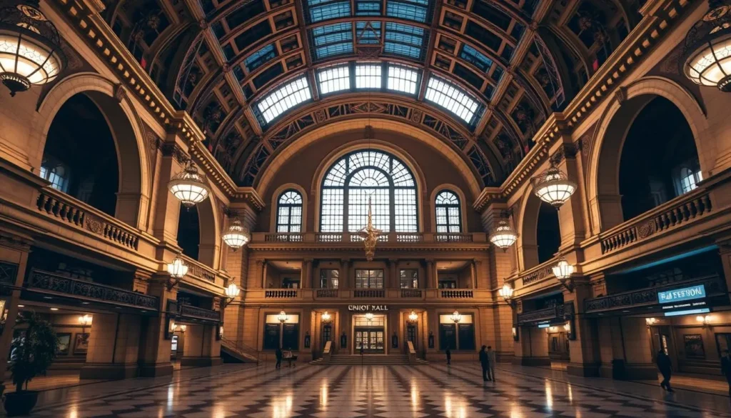 An image of the Grand Hall at Union Station, highlighting its architectural features.