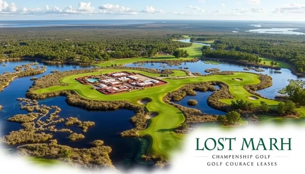 An image of the Lost Marsh Championship Golf Course, showcasing its challenging layout and beautiful scenery.