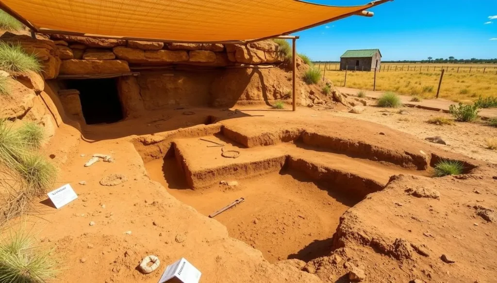 An image of the Lubbock Lake National Historic Landmark's excavation site