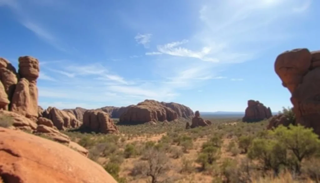 An image of the Matopos National Park, highlighting its unique granite formations and rock art.