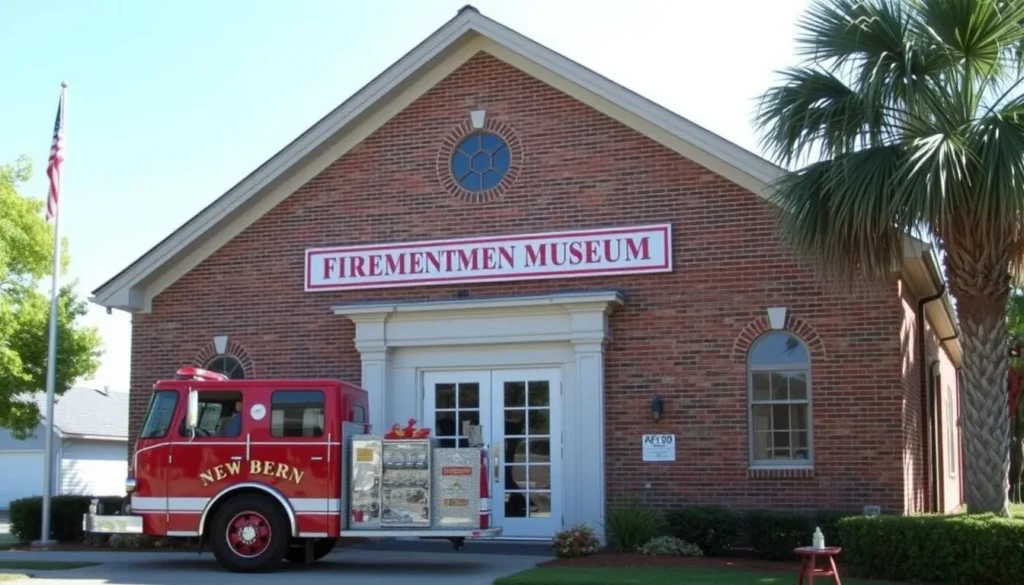An image of the New Bern Firemen's Museum exterior or a historic fire truck on display