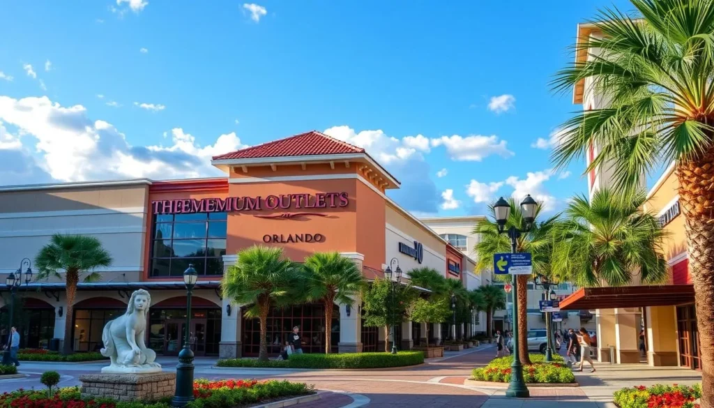 An image of the Orlando Premium Outlets on Vineland Avenue.
