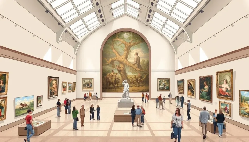 An image of the Rockford Art Museum's main gallery