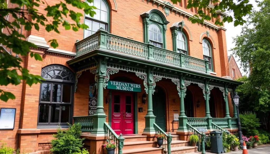An image of the Verdant Works museum exterior, showcasing its beautifully restored Victorian architecture.