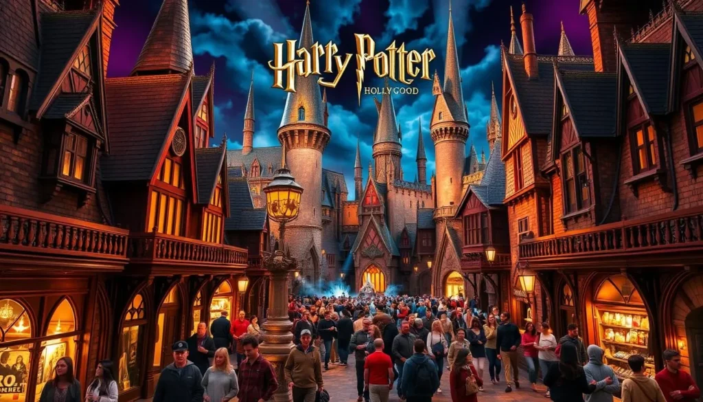 An image of the Wizarding World of Harry Potter at Universal Studios Hollywood.