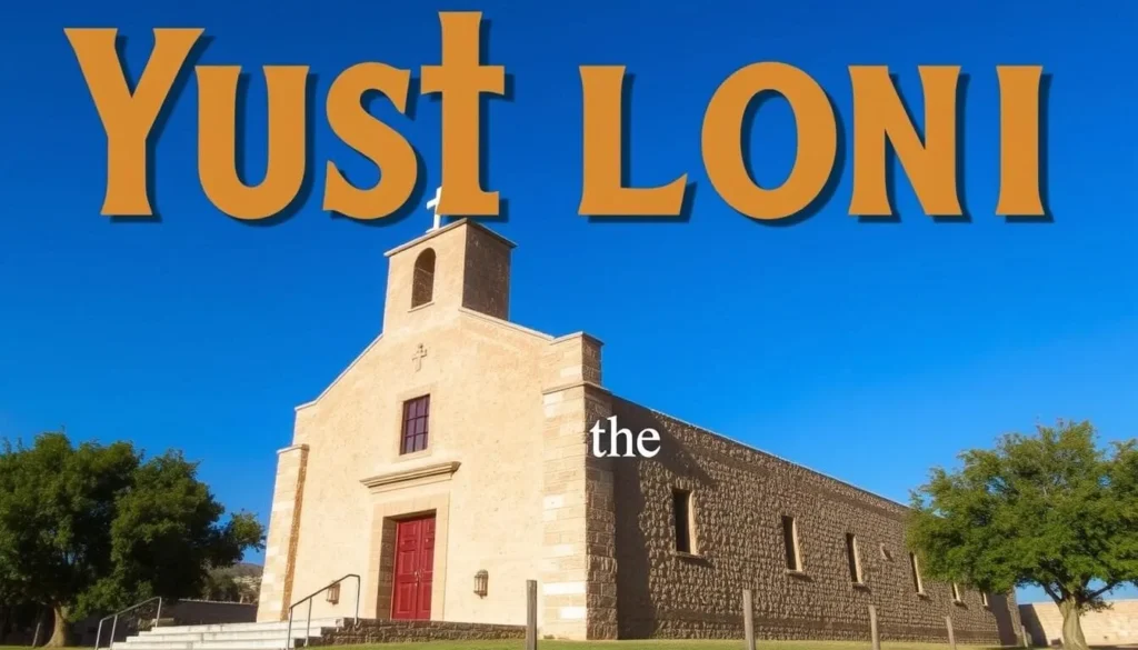 An image of the Ysleta Mission, the oldest adobe church in Texas.