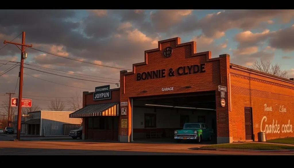An image of the garage where Bonnie and Clyde hid in Joplin