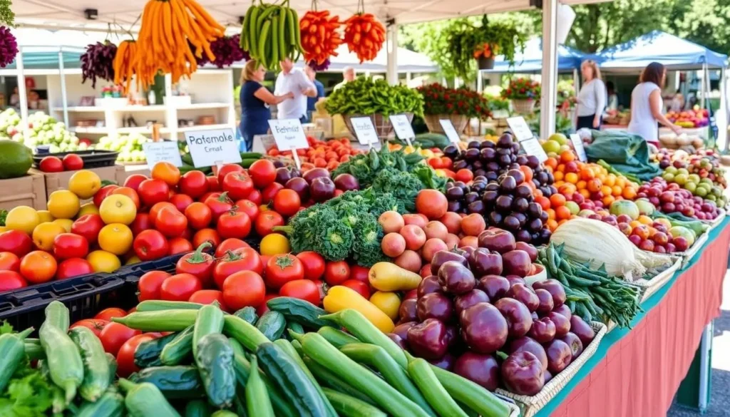 An image of vibrant produce at the Carmel Farmers Market