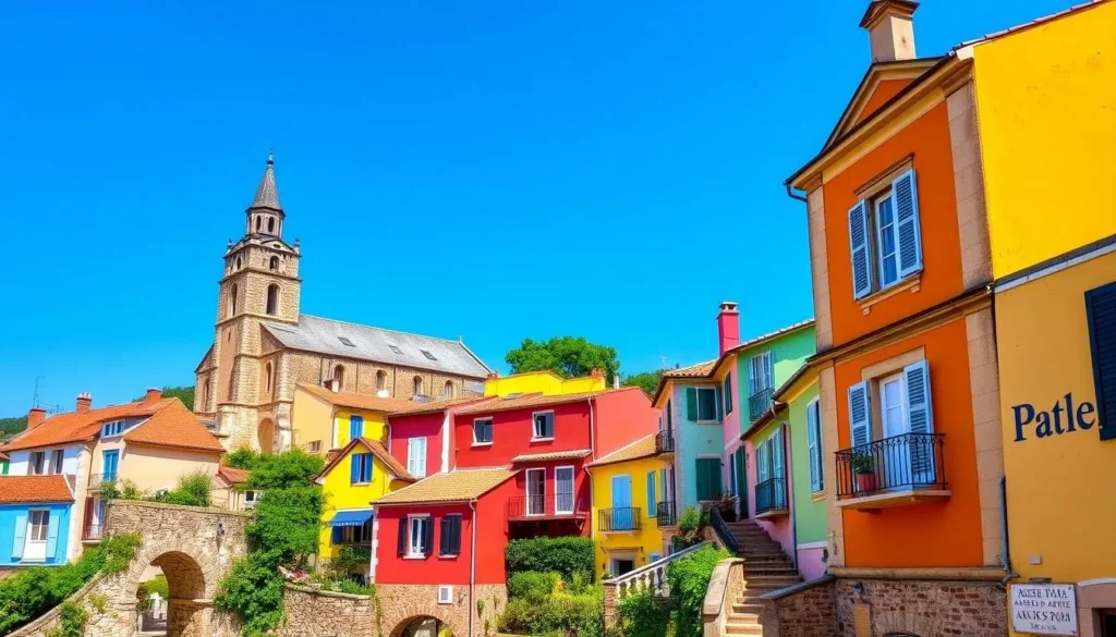 Anses d'Arlet village with its colorful houses and historic church Anses d'Arlet village with its colorful houses and historic church