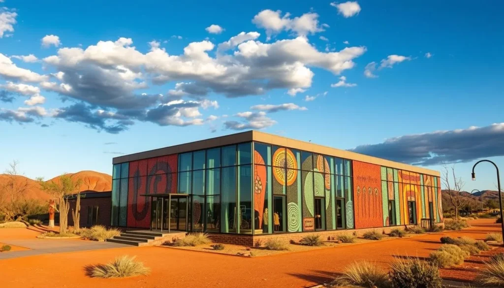 Araluen Arts Centre Alice Springs with Aboriginal art exhibitions