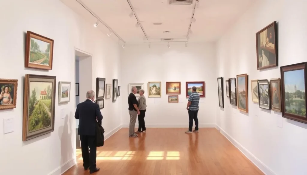 Art gallery display at the Millsboro Art League