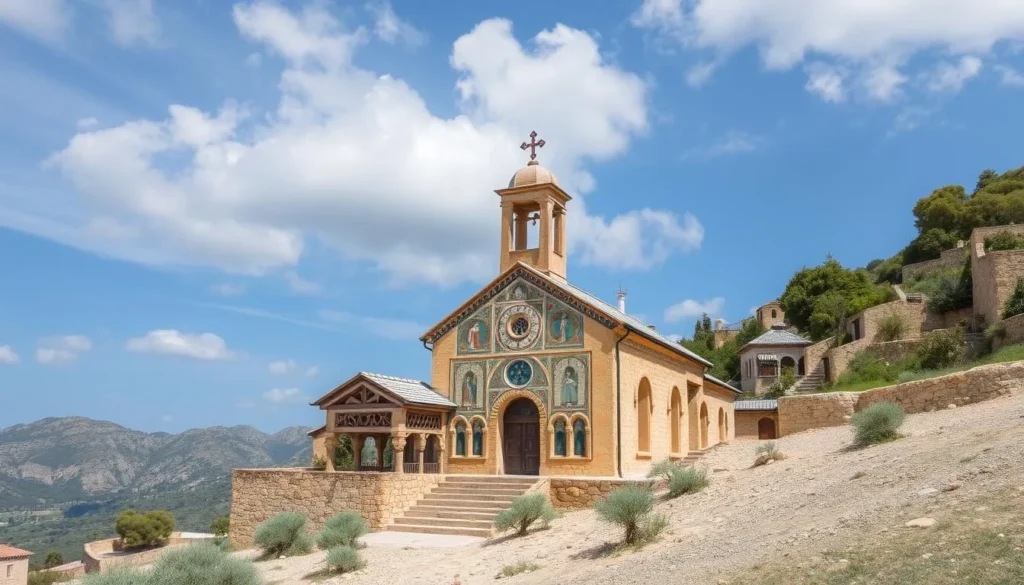 Byzantine church with frescoes in Troodos Byzantine church with frescoes in Troodos