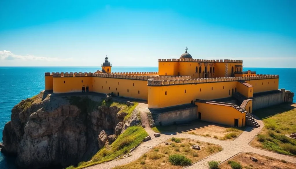 Castillo de Salgar fortress near Barranquilla with ocean views and Spanish colonial architecture Castillo de Salgar fortress near Barranquilla with ocean views and Spanish colonial architecture